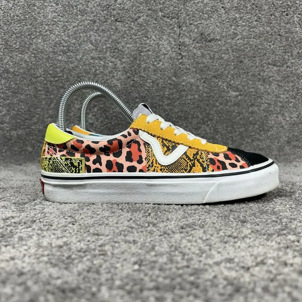 Vans Era Patch Work Women’s Size 7 Leopard Snake Print Skate Shoes Used
